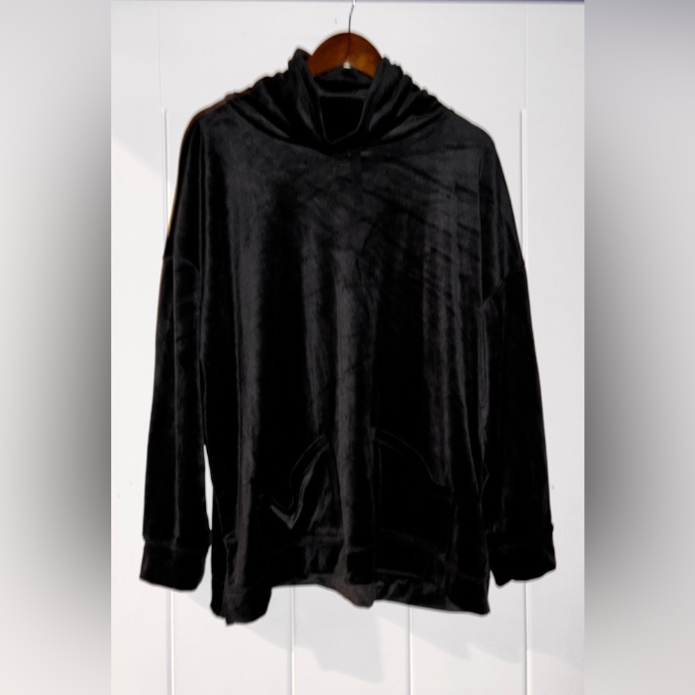 Westbound Burnout Velvet Cowl Neck Women 1X Top Fairy‎ Grunge Goth Cozy Casual